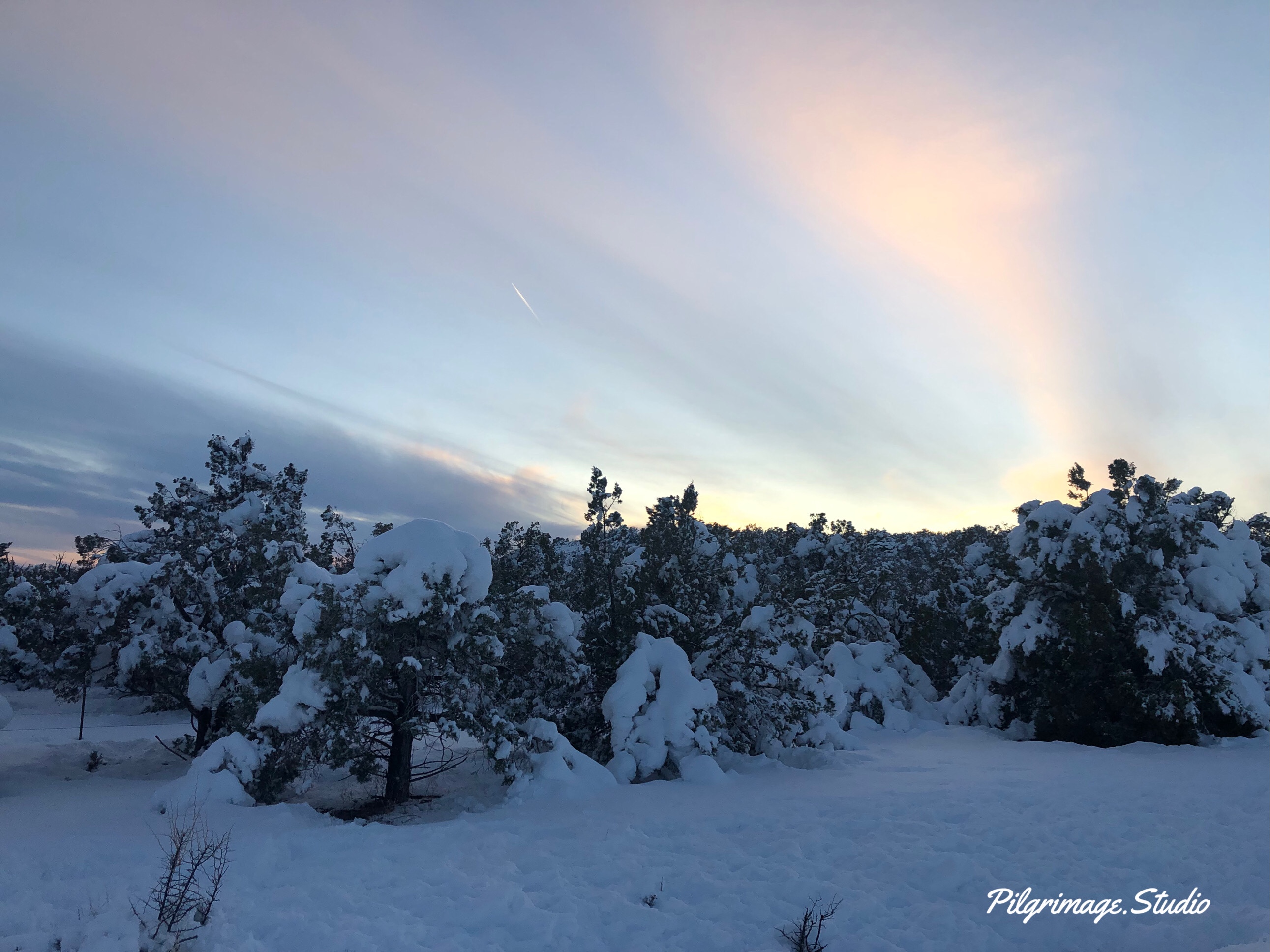 Sunset and snow in Arizona 