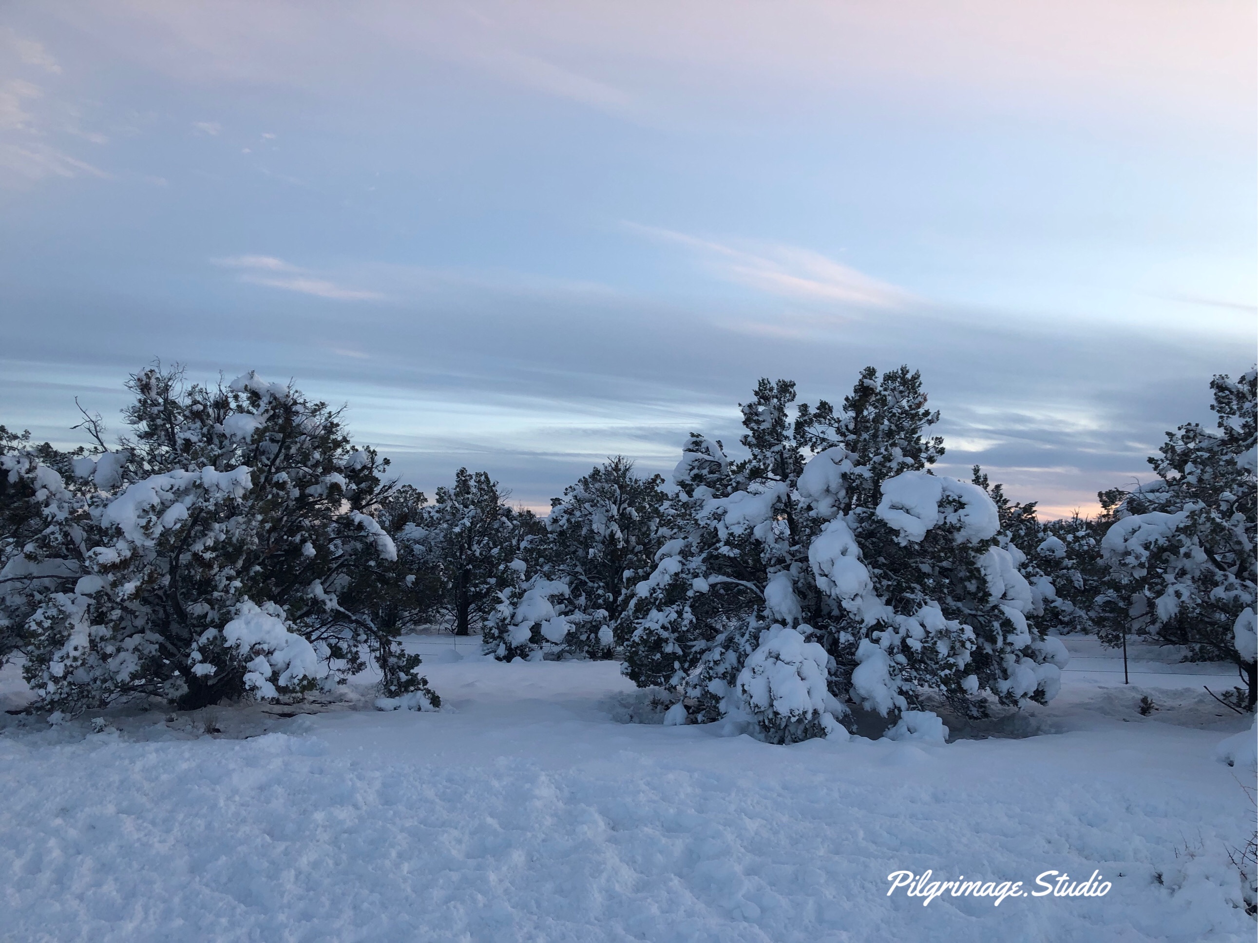 Sunset and snow in Arizona