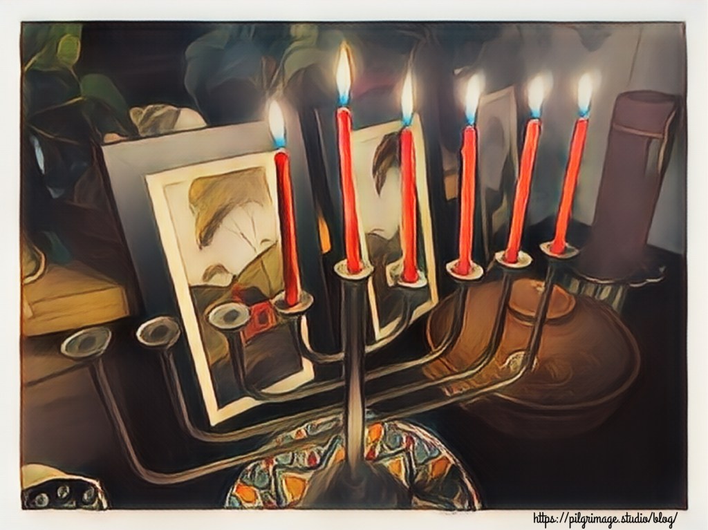 Lighting the Menorah 