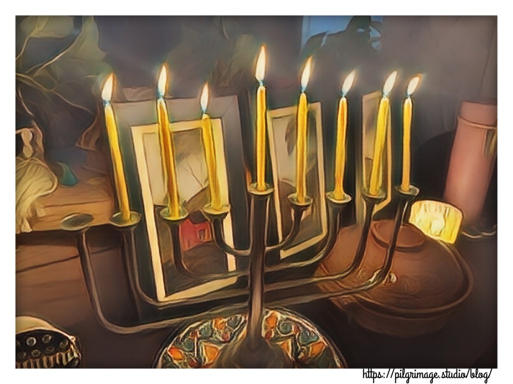 Lighting the Menorah 