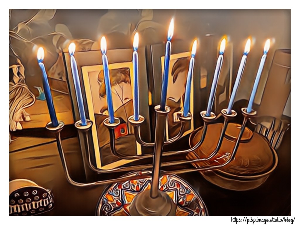 Lighting the Menorah 